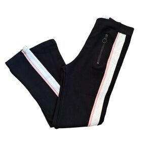 Zara| Kids' Joggers/Pants with White and Pink Stripes-Size 8